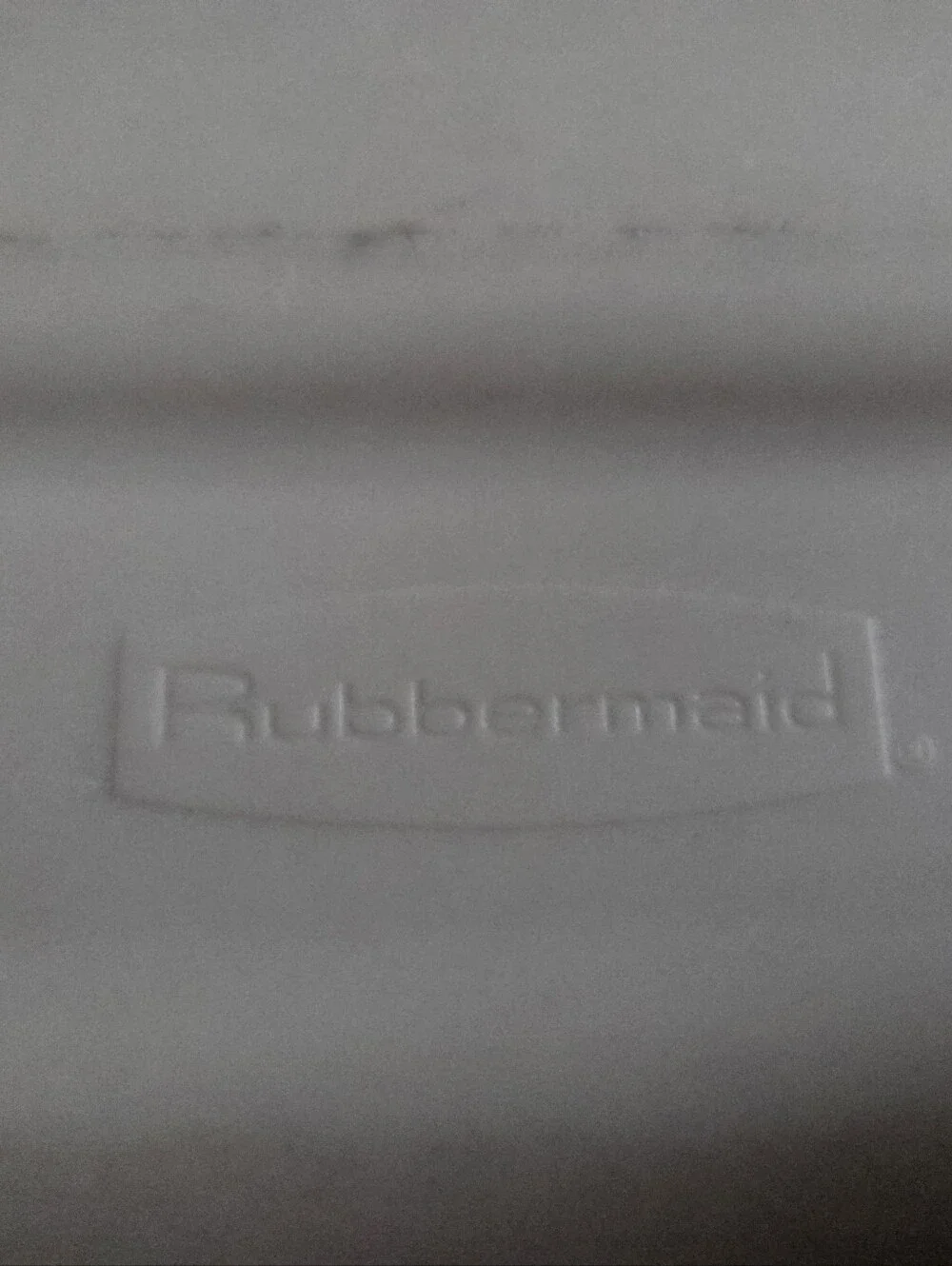 Vintage Mid-Century Modern Rubbermaid White Rectangle Laundry Basket - Deadstock